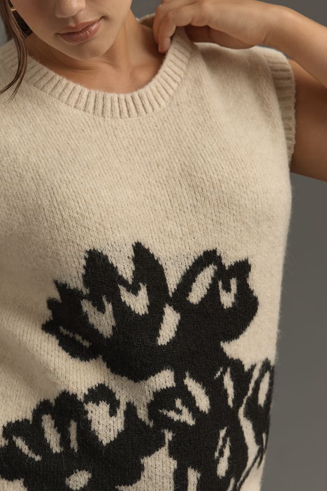 Maeve Graphic Flower Sweater Vest #7