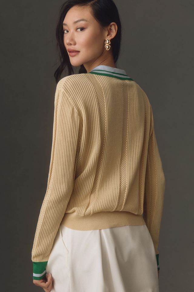 Beatrice .b Collared Long Sleeve Polo Sweater #2