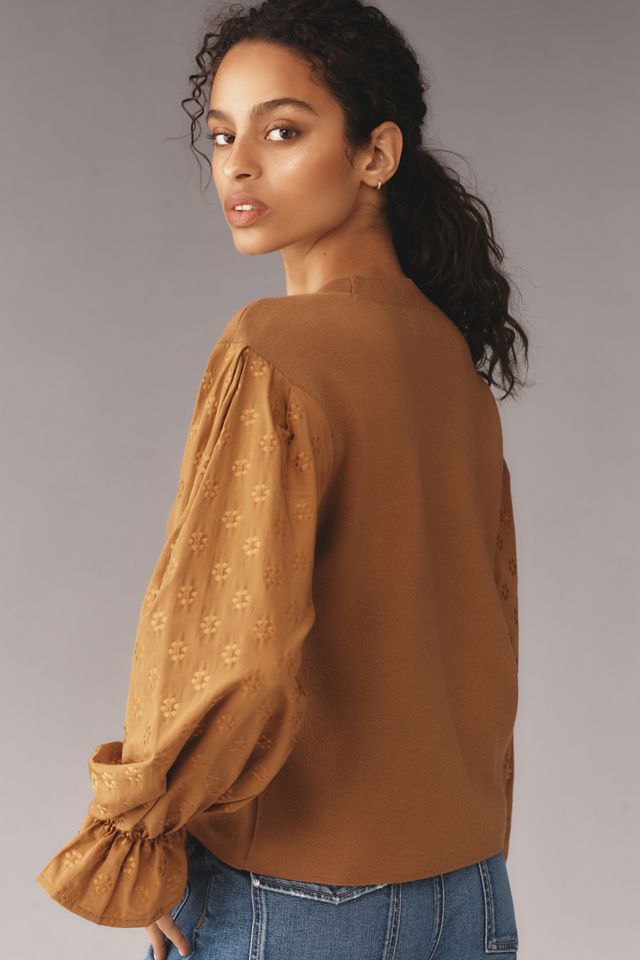 By Anthropologie Puff-Sleeve Sweater #1