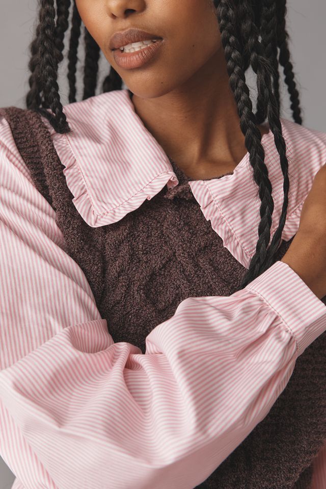Maeve Collared Twofer Layered Sweater Vest #3