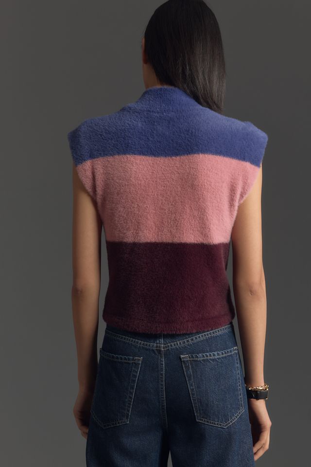 Maeve Colorblock Eyelash Sweater Vest #2