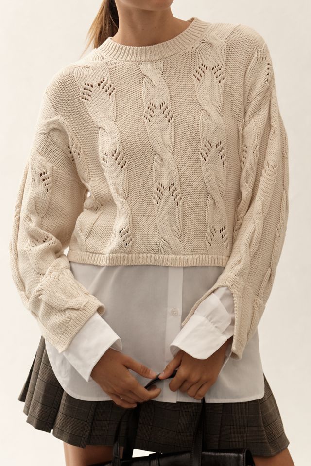 Pilcro Cable Twofer Sweater #3