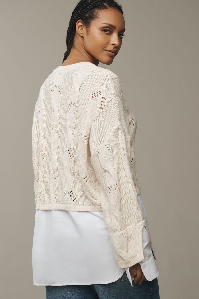 Pilcro Cable Twofer Sweater #5