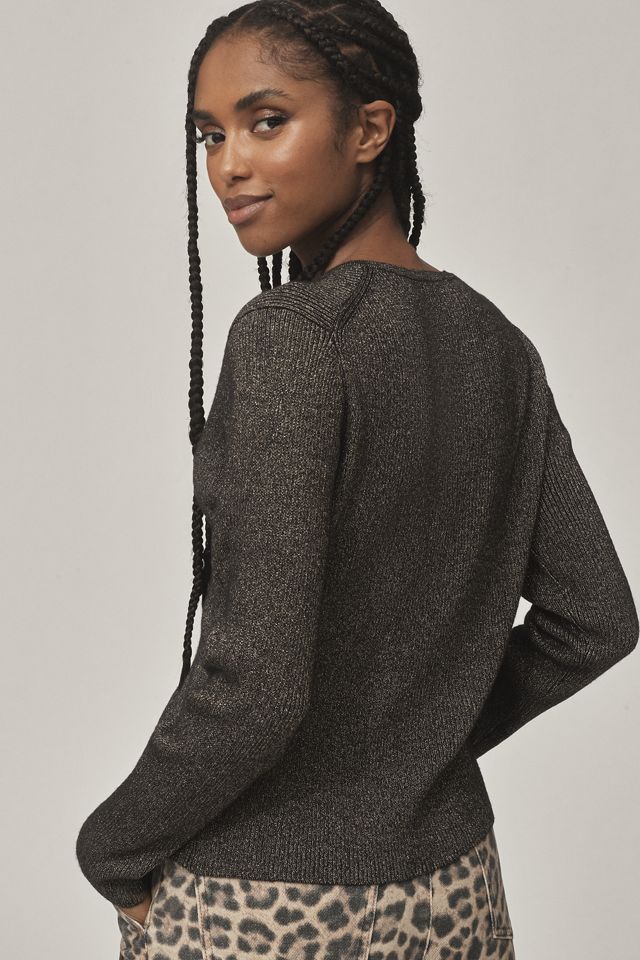 FRNCH Crew-Neck Cardigan Sweater #1