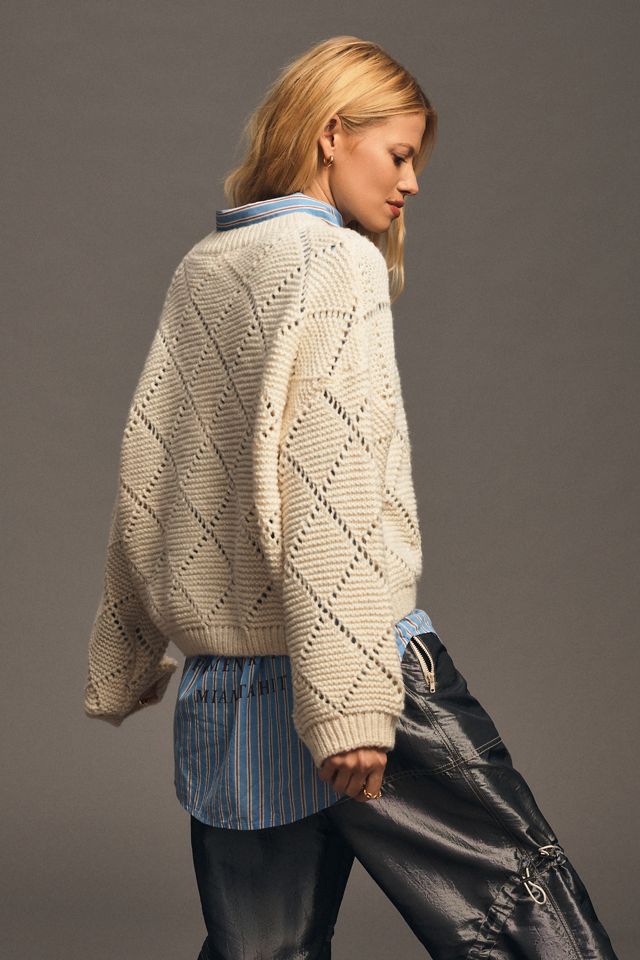 Little Lies Diamond Knit Sweater | Anthropologie