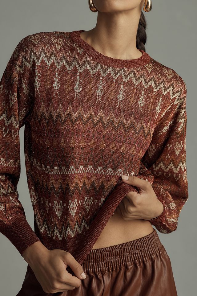 Happy Sheep Lurex Fairisle Sweater #3