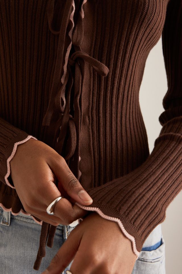 Cardigan Maeve Sofia con Scollo a V e Laccetti #3