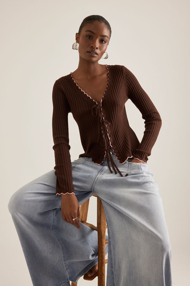 Cardigan Maeve Sofia con Scollo a V e Laccetti #4