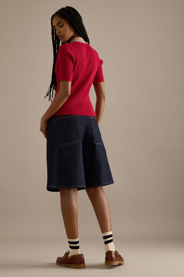 By Anthropologie Haut polo festonné Lilah #3