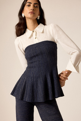 By Anthropologie Shine Hourglass Bandeau Top