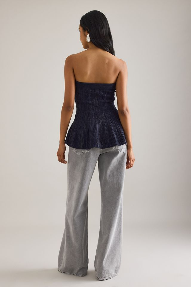 By Anthropologie Top Bandeau Reloj de Arena Brillante #3