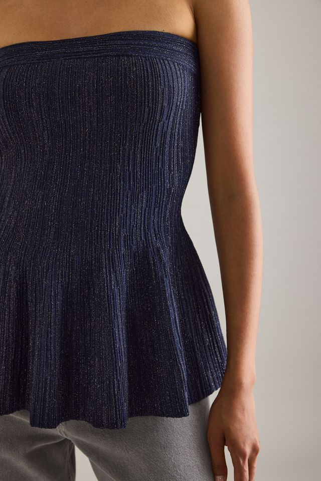 By Anthropologie Top Bandeau Reloj de Arena Brillante #6