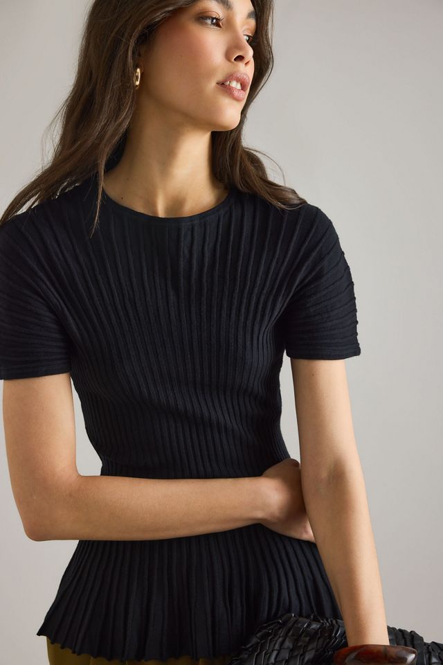 By Anthropologie Haut côtelé à la taille #3