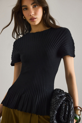 By Anthropologie Rib Waisted Top