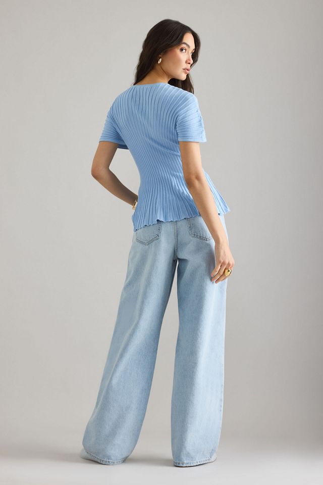 By Anthropologie Top con Vita a Costine #1