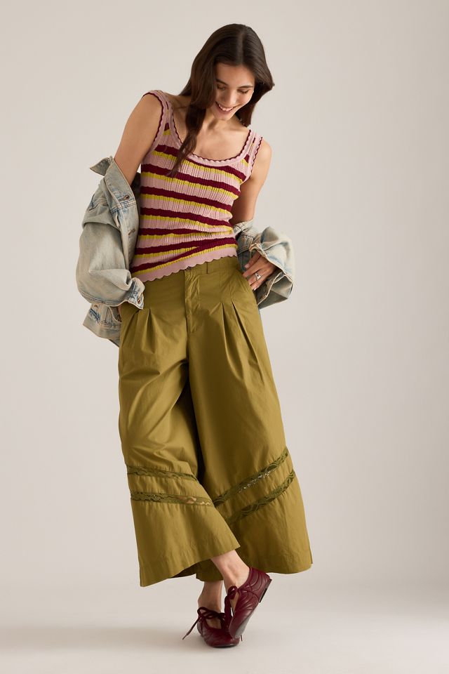 Débardeur festonné à mailles pointelle By Anthropologie #2
