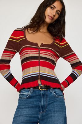 By Anthropologie Emily Slim Ribbed Cardigan