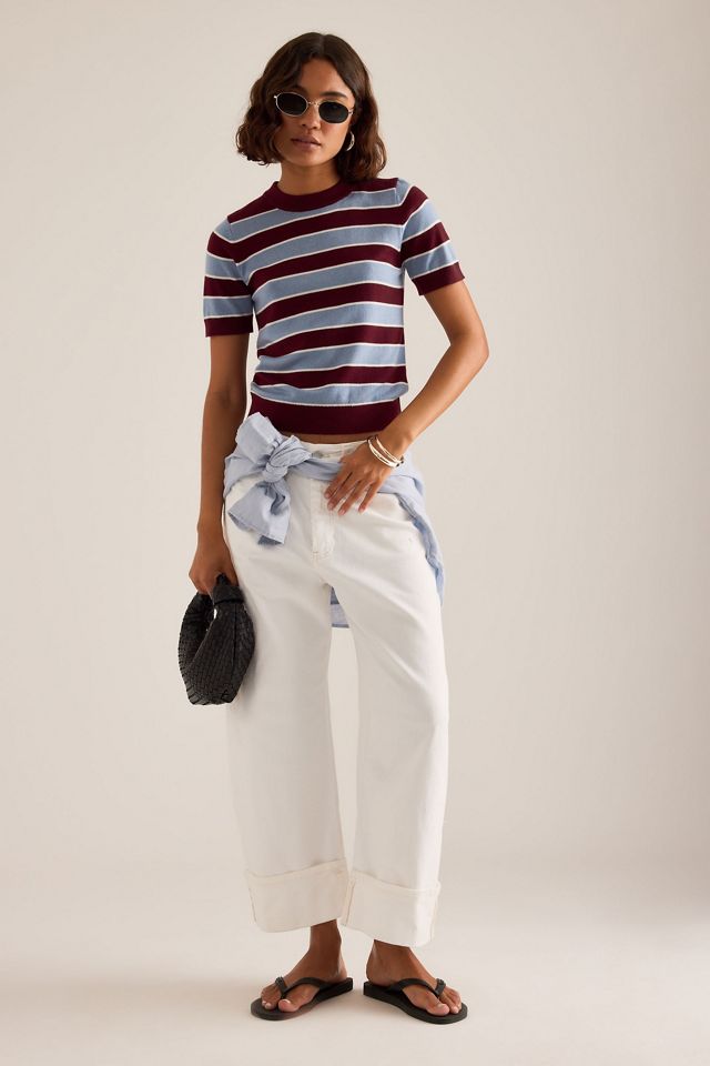 By Anthropologie Georgie Stripe Knit Top #1