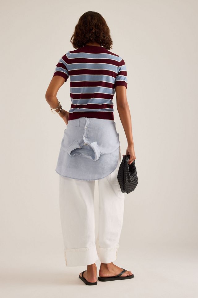 By Anthropologie Georgie Stripe Knit Top #4