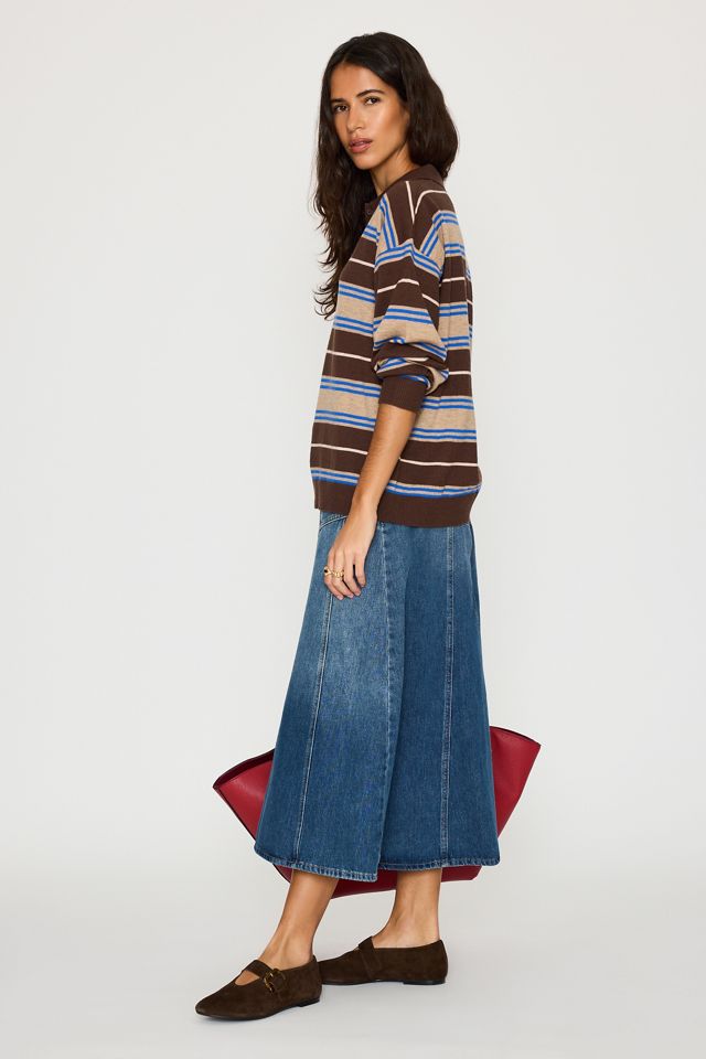 By Anthropologie Stripe Wool Polo Shirt #3
