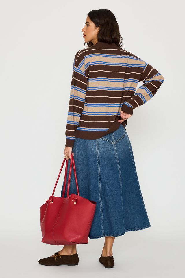 By Anthropologie Stripe Wool Polo Shirt #5