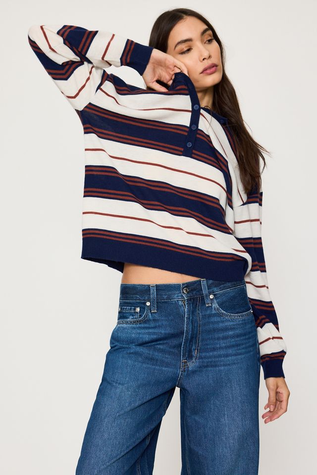 By Anthropologie Gestreiftes Woll-Poloshirt #3