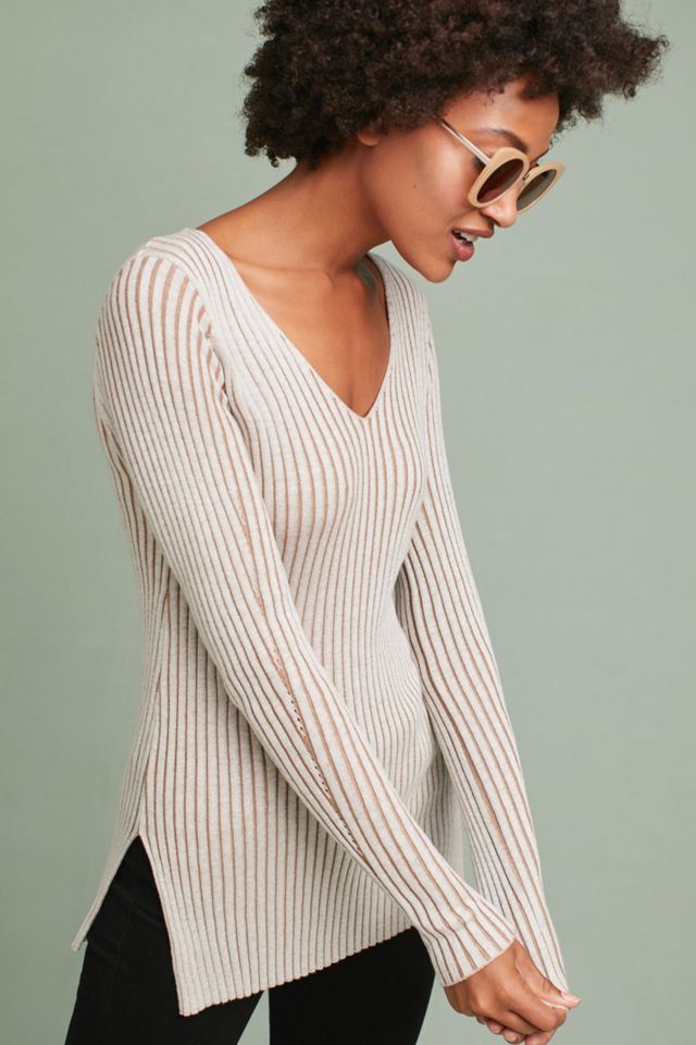 Michael Stars Two-Toned V-Neck Tunic #1