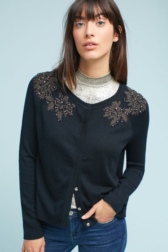 Floral Applique Cardigan #1