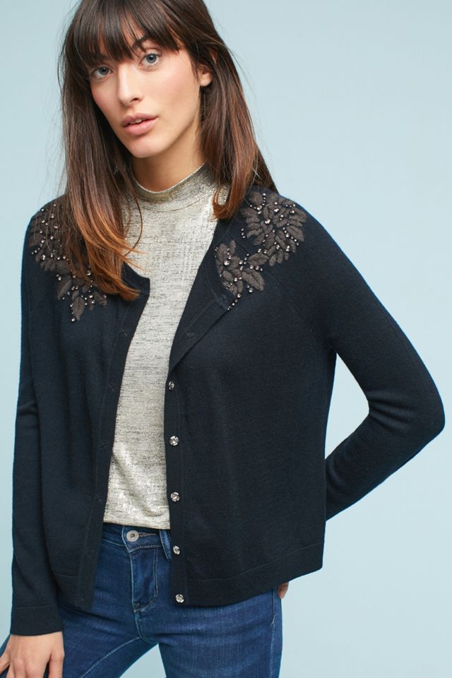 Floral Applique Cardigan | Anthropologie