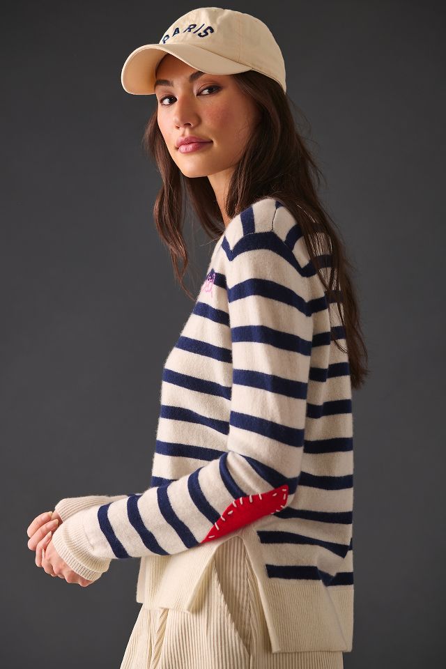 Kerri Rosenthal Cashmere Elbow-Patch Sweater | Anthropologie