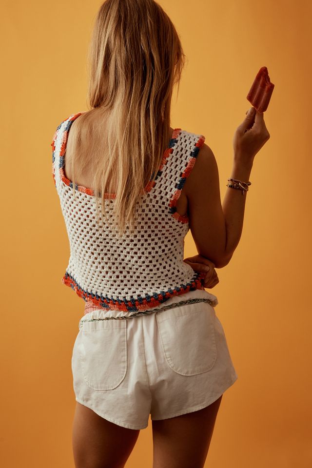 Hunter Bell Fruit Salad Crochet Sweater Tank #3