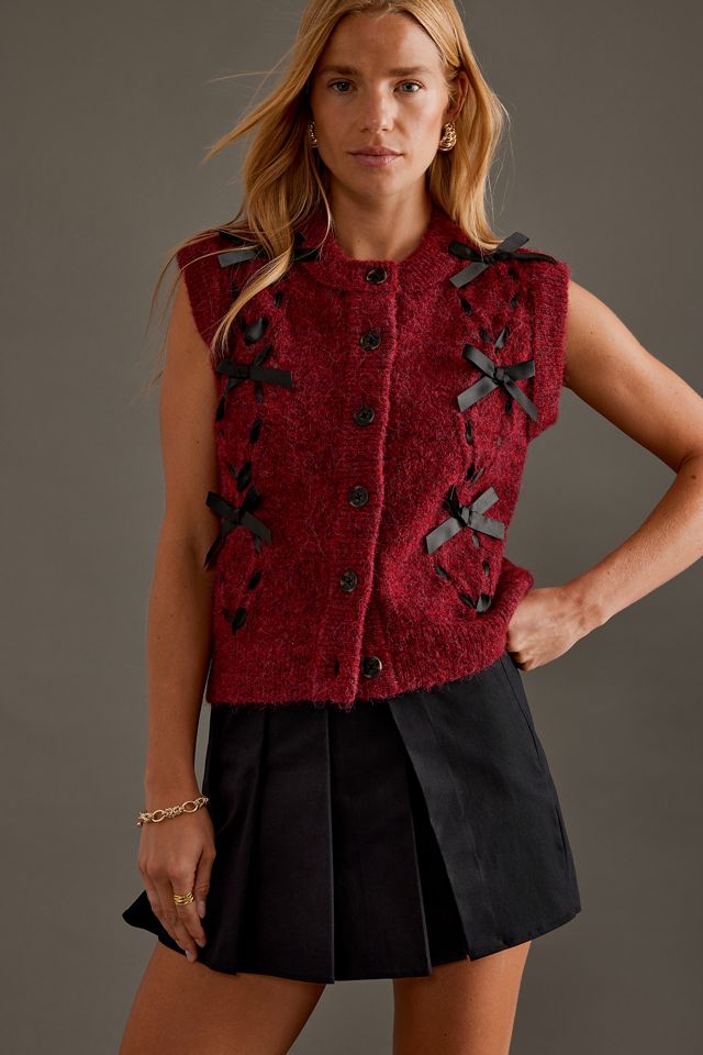 Chaleco de Punto Kimmy con Lazo Damson Madder #3