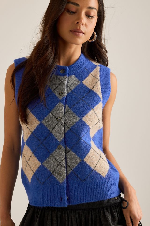 Gilet Argyle Aggie Damson Madder #1