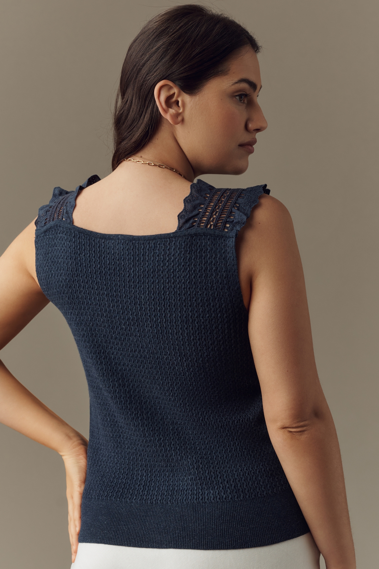 Pilcro Crafted Bib Sweater Tank