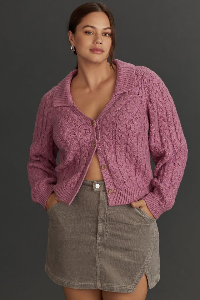Maeve Hourglass Cable Cardigan Sweater #3