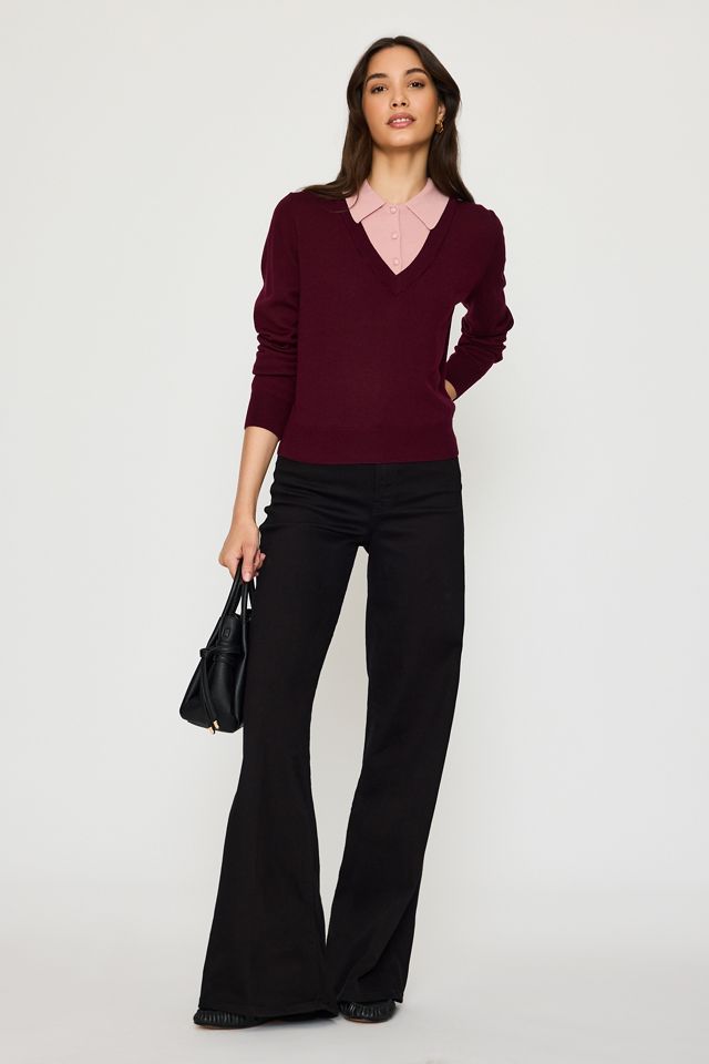 Good American The Two In One Layered Wool Jumper #1