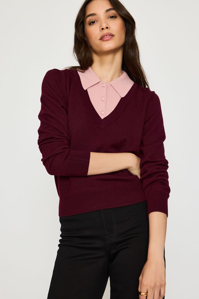 Good American The Two In One Layered Wool Jumper #2