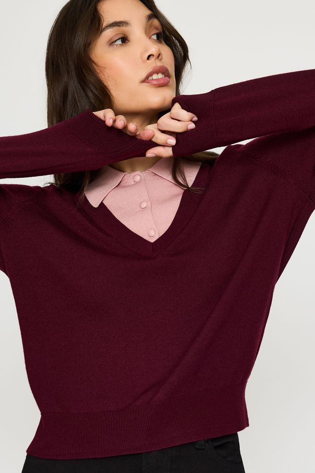Good American The Two In One Layered Wool Jumper #3