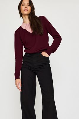Good American The Two In One Layered Wool Jumper
