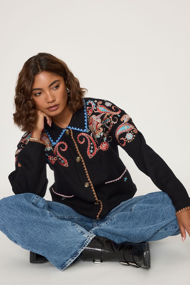 Never Fully Dressed Paisley Embroidered Cardigan #1