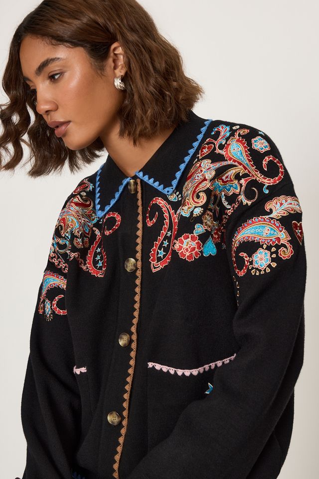 Never Fully Dressed Paisley Embroidered Cardigan #2