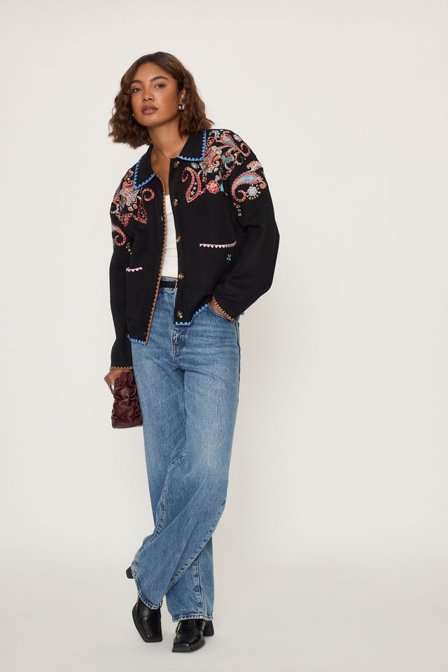Never Fully Dressed Paisley Embroidered Cardigan #3