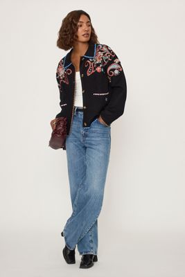 Cardigan con Ricamo Paisley Never Fully Dressed