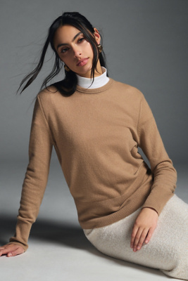 Shop Equipment Sanni Cashmere Crewneck Sweater In Yellow