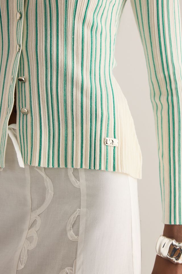 LAAGAM Giulia Stripe Collared Cardigan #2