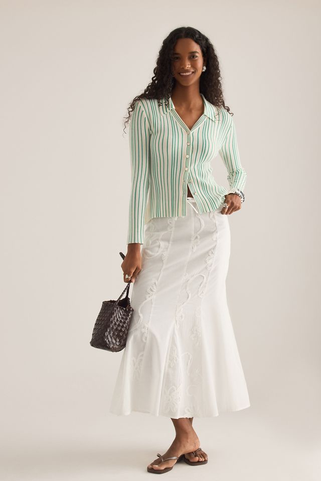 LAAGAM Giulia Stripe Collared Cardigan #3