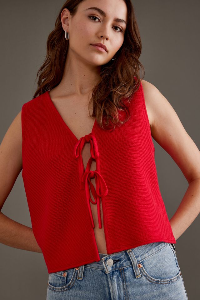 Anthropologie knit on sale tie top