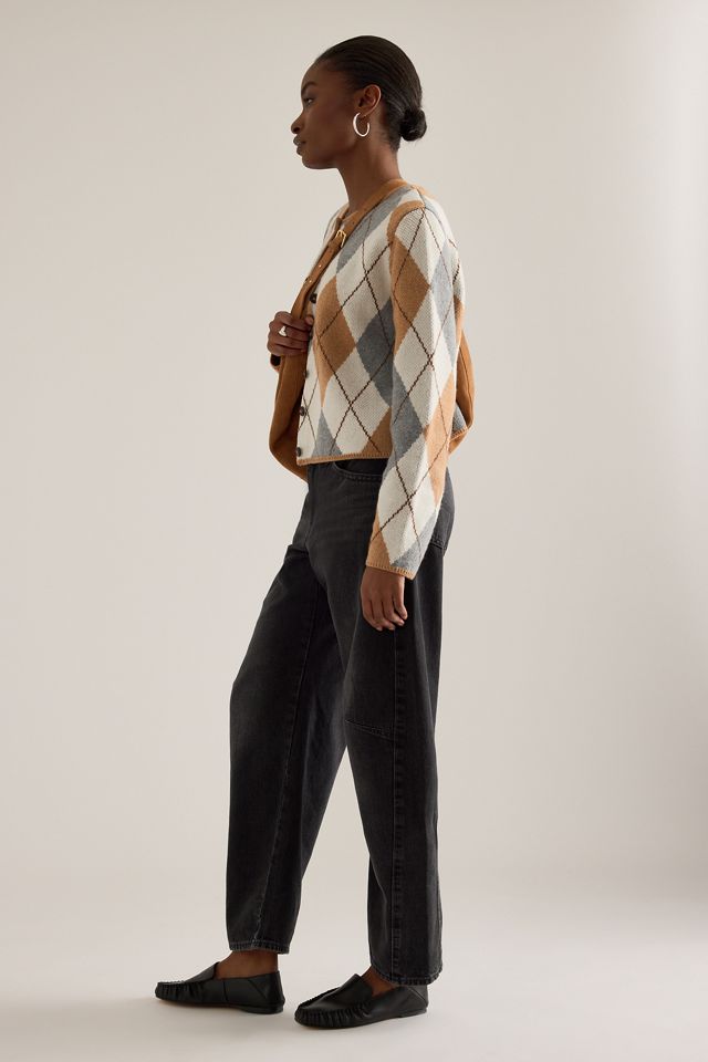 ALIGNE Cardigan duveteux à motif argyle en mérinos Aggie #3