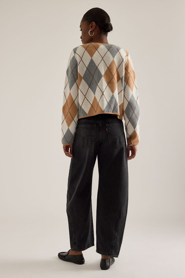 ALIGNE Cardigan duveteux à motif argyle en mérinos Aggie #5