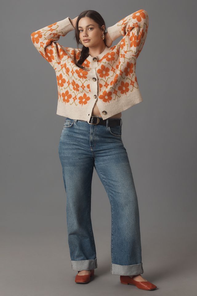 Maeve Graphic Intarsia Cardigan Sweater #7